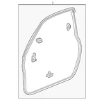 Genuine Honda Seal Front Door Opening *YR327L* (pearl Ivory) 72315-TE0-A01ZB. Fixed Price $79.13.