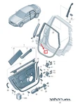 New Audi A7 Sportback Rear Inner Lower Door Seal 4G8833707A Original. Fixed Price $77.13.