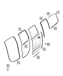 Genuine Mopar Rear Door Mounted Weatherstrip Left 68291619AD. Fixed Price $58.03.