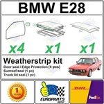1986 Bmw E28 6-PIECE Rubber Seal Weatherstrip Set For Doors, Trunk, Sunroof. Fixed Price $138.00.