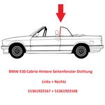 Bmw E30 Convertible Rear Side Window Seal Left + Right -- Cabriolet. Fixed Price $259.37.
