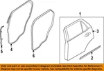 Ford Oem 11-19 Explorer Rear Components-door W'strip BB5Z7825325A. Fixed Price $168.01.