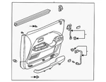Genuine Honda Lining Assembly Front Door *G65L* (leather) (green) 83550-S9V-A. Fixed Price $249.34.