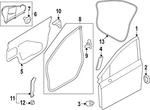 Genuine Subaru Door Weather-strip 63511FN11A. Fixed Price $86.75.