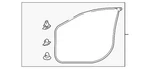 Genuine Mitsubishi Door Weather-strip 5725A393. Fixed Price $157.14.