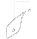 Genuine Mitsubishi Door Weather-strip 5725A464. Fixed Price $189.73.