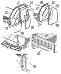Genuine Mopar Rear Door Seal 55359712AJ. Fixed Price $107.98.