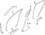 Genuine Nissan Body Weather-strip 76922-7BA0B. Fixed Price $73.74.