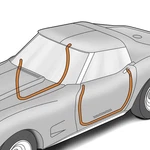 2PC Weatherstrip Seals For 1969-77 C3 Corvette Coupe Lh & Rh Main Doors Value. Fixed Price $215.95.