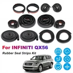 For Infiniti QX56 Door Rubber Seal Strips Weather Draft Wind Noise Reduce Kit G. Fixed Price $59.24.