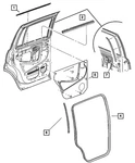 Genuine Mopar Rear Door Seal Right Outer 55362204AB. Fixed Price $62.44.