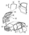 Genuine Mopar Rear Door Sill Secondary Weatherstrip Right 4878998AC. Fixed Price $12.79.