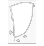 Genuine Acura Weatherstrip L Rear Door 72850-TZ3-A01. Fixed Price $87.22.