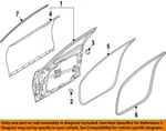 Hyundai Oem Genesis Front Door-weatherstrip Seal Body Left 82110B1000RRY. Fixed Price $130.34.