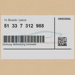 Genuine Bmw 51337312988 - Gasket Trim Sill Right. Fixed Price $117.03.