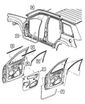 Genuine Mopar Front Door Weatherstrip Right 55394030AG. Fixed Price $102.14.