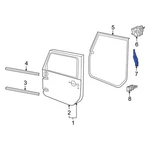 For Jeep Wrangler 2018-2025 68272331AC Left Center Door Shell Seal. Fixed Price $36.49.