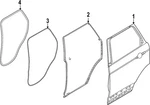 Genuine Land-rover Door Shell Seal LR176637. Fixed Price $162.95.