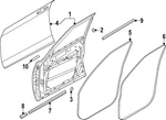 Genuine Nissan Surround Weather-strip 80831-7JA0A. Fixed Price $222.67.
