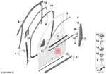 Genuine Bmw F39 X2 16D 18D Outer Weatherstrip Left Glossy Black 51337420817. Fixed Price $93.71.