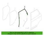 13-22 Land Range Rover Sport Upper Rear Left Door Seal Weatherstrip Oem LR099665. Fixed Price $115.00.