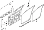 Genuine Nissan Door Shell Seal 80838-5MP1A. Fixed Price $65.42.