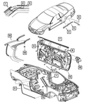 Genuine Mopar Weatherstrip Right 4878382AF. Fixed Price $23.46.