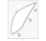 Genuine Mazda Door Weather-strip GBFN-72-760. Fixed Price $64.75.