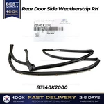 Genuine Rear Door Side Weatherstrip 83140K2000 For Hyundai Venue. Fixed Price $64.00.