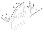 New Oem 17-23 Audi Belt W'strip Door Molding Window Slo 8W0853284DT94. Fixed Price $209.95.