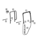 Genuine Mopar Rear Door Seal Left 68598911AB. Fixed Price $21.63.