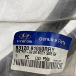 Hyundai Genuine Parts 83120-B1000-RRY Weatherstrip-rear Door Body Side Rh New. Fixed Price $107.96.