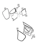 Genuine Mopar Rear Door Mounted Weatherstrip Right 68607088AA. Fixed Price $145.15.