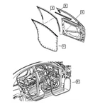 Genuine Mopar Front Door Mounted Weatherstrip Left 5074513AD. Fixed Price $168.13.