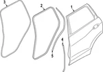 Genuine Bmw Rear Weather-strip 51-76-9-451-487. Fixed Price $51.05.