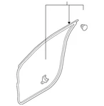 Genuine Mitsubishi Door Weather-strip 5725A211. Fixed Price $152.65.