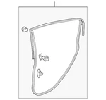 Genuine Honda Door Weather-strip 72850-TM8-A02. Fixed Price $115.10.