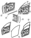Genuine Mopar Front Door Belt Outer Weatherstrip Right 55112376AJ. Fixed Price $12.44.