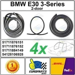 1991 Bmw E30 2-DOOR Coupe 4-PIECE Weatherstrip Set Doors, Sunroof, Trunk Seal. Fixed Price $95.00.