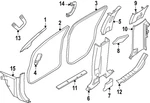 Genuine Nissan Front Weather-strip 76921-9BU0C. Fixed Price $87.01.