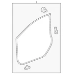 Genuine Honda Door Weather-strip 72310-TS8-A01. Fixed Price $116.40.