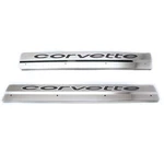 Acc Door Sill Trim Kit White Cf 'corvette' Inlay Fits 1978-82 Corvette-laser Cut. Fixed Price $205.95.