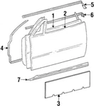 Genuine Mercedes-benz Weatherstrip 129-720-05-24. Fixed Price $110.15.