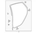 Genuine Honda Door Weather-strip 72850-TVA-A02. Fixed Price $81.96.