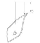 Genuine Mitsubishi Door Weather-strip 5725A464. Fixed Price $176.92.