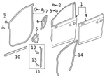 New Oem Genuine 2018-24 Honda Odyssey Right Front Door Gap Seal 72336-THR-A01. Fixed Price $27.95.