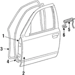 Genuine Ford Door Seal F7AZ-5420708-AAB. Fixed Price $33.62.