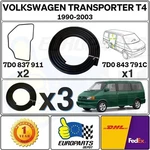 1992-2003 Volkswagen Eurovan 3-PC Weatherstrip Seal Set Front Doors Sliding. Fixed Price $135.00.