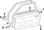 Genuine Mitsubishi Door Weather-strip MR186337. Fixed Price $108.17.