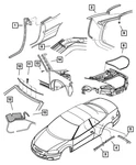 Genuine Mopar Weatherstrip Right 4878382AF. Fixed Price $19.27.
